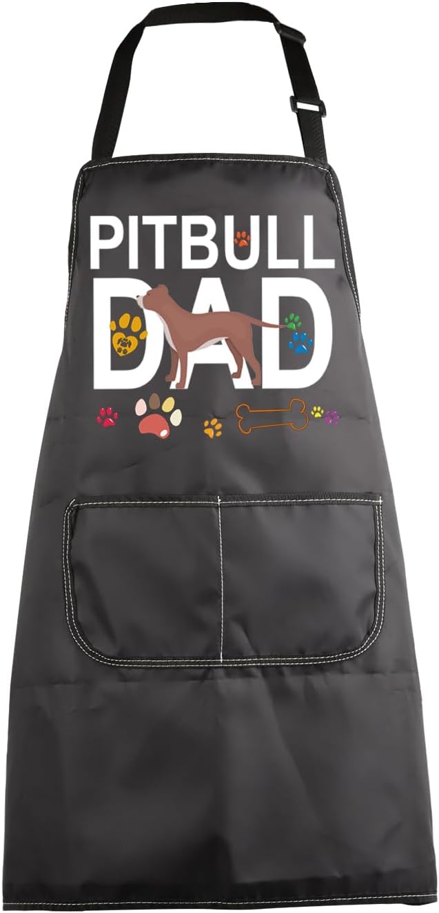 MBMSO Pitbull Mom and Dad Gifts Pitbull Mom Apron Best Pitbull Mom Ever Pitbull Dad Apron Pitbull Apron for Pitbull Owner