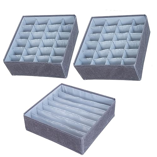 FREMON Organizador de armario, 3 cajones organizadores, organizador plegable Pax, sistema de organización de armario, organizador de ropa, armario para sujetadores, ropa interior, calcetines, corbatas