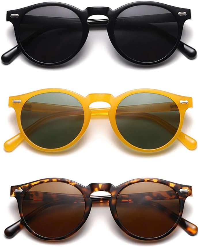 3 Pack Girls Polarized Sunglasses Vintage Cute Round Glasses for Girls Boys Age 3-8 - Image 3