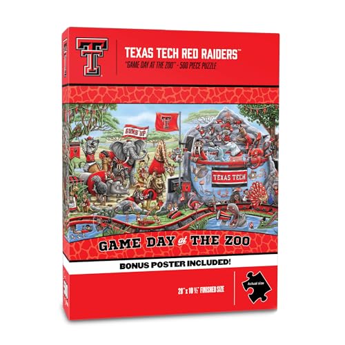 Image of YouTheFan NCAA Texas Tech Red Raiders inchGame Day At The Zoo inch 500 Puzzle