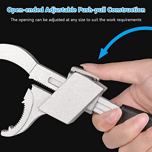 Ainiv Universal Adjustable Double-Ended Wrench, Multi-Functional Adjustable Spanner For Disassembly And Assembly Of Sanitary Ware, Crescent Water Pipe Wrench For Pipe Fitting Repair, Home Accessories #TOP4