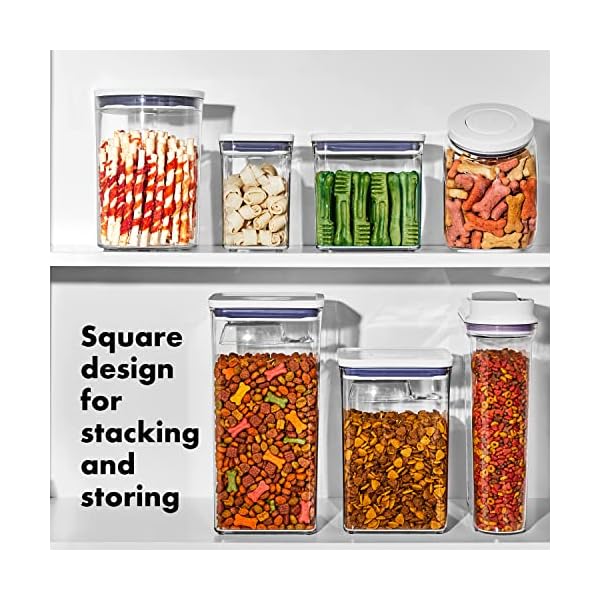 OXO-Good-Grips-Pet-POP-Container--11-Qt1-L-Ideal-for-up-to-1lb-of-treats-Airtight-Dog-and-Cat-Food-Storage-Container-BPA-Free Airtight Dog Food Storage Container