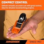 Jorgensen No.102 Wood Planer, Hand Planer for Woodworking, Low Angle Block Plane, Small Hand Plane for Detail Trimming, Wood Planing, Craft - Professional Ductile Iron Body, Adjustable Cutting Depth