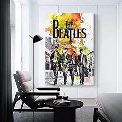 JDDPMD Tableau sur Toile Abstrait The Beatles Rock Band Affiche Décorative Salon Chambre Peinture 30x50cm sans Cadre - Les Beatles, Paul McCartney, John Lennon, RIngo Starr, George Harrison JDDPMD Tableau sur Toile Abstrait The Beatles Rock Band Affiche Décorative Salon Chambre Peinture 30x50cm sans Cadre – Image 2