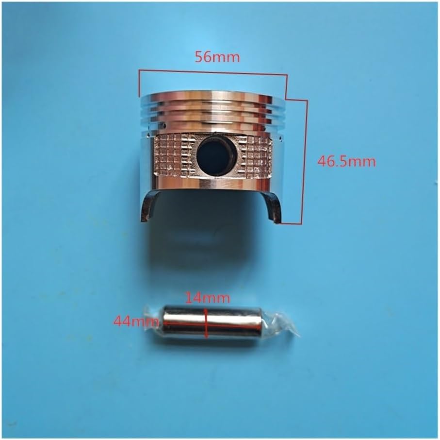Piston Kit 56mm for Chinese 156F 4 Stroke Horizontal Engine Generator Water Koblen Ring Set Pin Clip Assembly