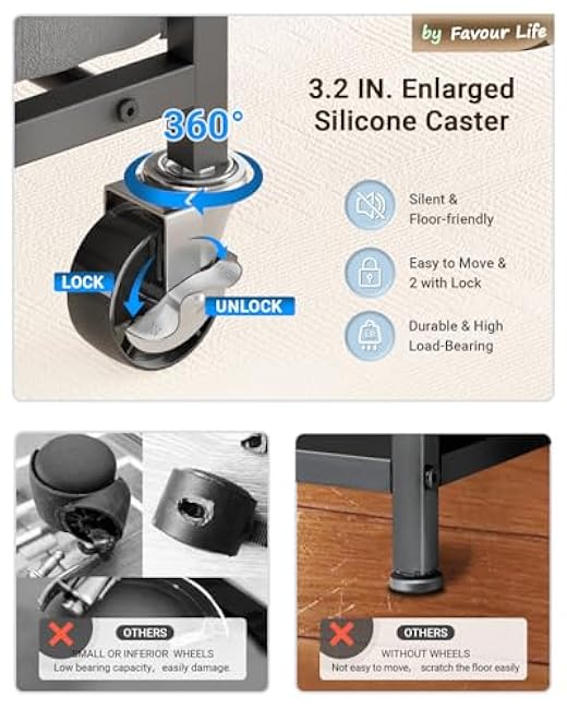 Adjustable Dumbbell Rack, 4-Tier Movable Weight Rack Stand for Home Gym Up To 405lb with Lockable Caster & Hooks, Home Gym Equipment Storage for Dumbbell Kettlebell Yoga Mat Ball