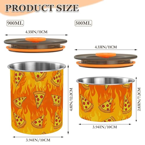 Contenedor Hermético de Acero Inoxidable DOMIKING 900 ML miniatura 2