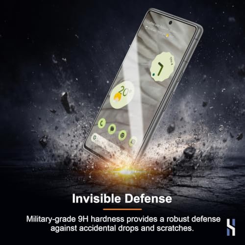 Image of Tempered Glass for Google Pixel 7A (6.1 Inch) Military Grade 9H Screen Guard, Anti-Scratch, Shatterproof, Edge-to-Edge Full Coverage - Black Border