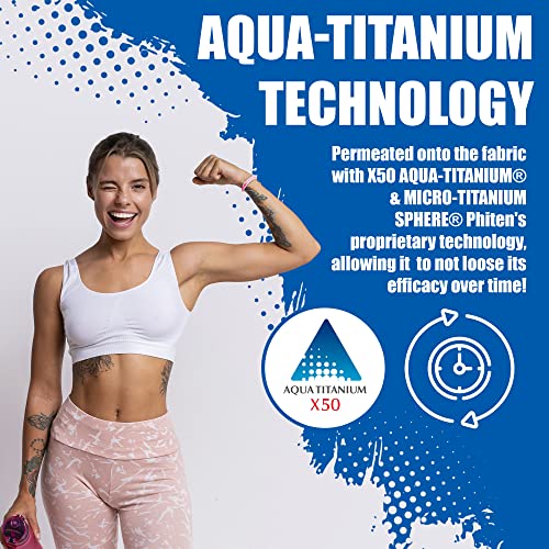 Phiten X50 Hybrid Titanium Bracelet - Sport Bracelet Permeated with X50 Aqua-Titanium Technology for Alternative Healing - Power Elastomer Zone with Micro Titanium Spheres - Black/Red,7.5 Inch,LF0001C4