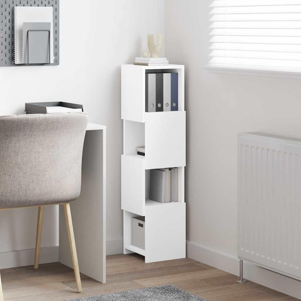 Armadio angolare 25,5 x 25 x 102 cm in legno con 4 ripiani