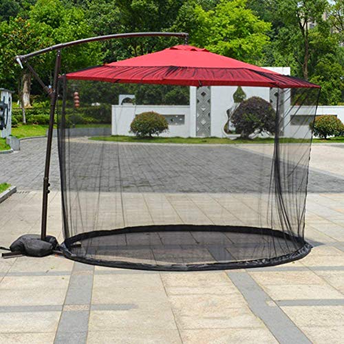 Preisvergleich Produktbild QAQWER Gartenschirm Moskitonetz Sonnenschirme Tischschirm Abdeckung Sonnenschirm Fliegennetz Gartenschirm Moskitonetz Mit Reißverschluss 300 X 230 cm