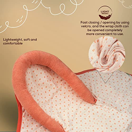 Image of BAYBEE Baby Swaddle Wrap for New Born | Adjustable Swaddle for New Born Baby | 100% Cotton Baby Wrapper Newborn Blanket for Sleep Sack 0-6 Months Babies (Orange)