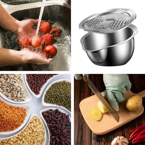 Passoire inoxydable multifonction pour un égouttage rapide du riz - 5