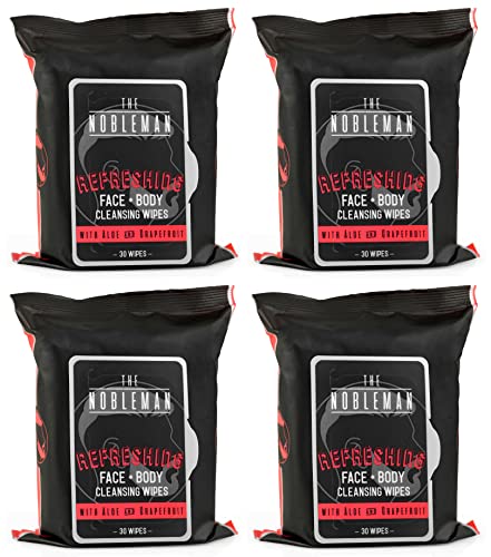 Men's Cooling Face + Body Cleansing Wipes - 4-Pack - 120Ct. #TOP5