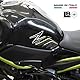 labelbike - 3D Harz Aufkleber-Set Motorraddekorationen und -Schutz kompatibel mit Kawasaki Z900 - Carbonähnliche Farbe mit grauem und grünem Finish