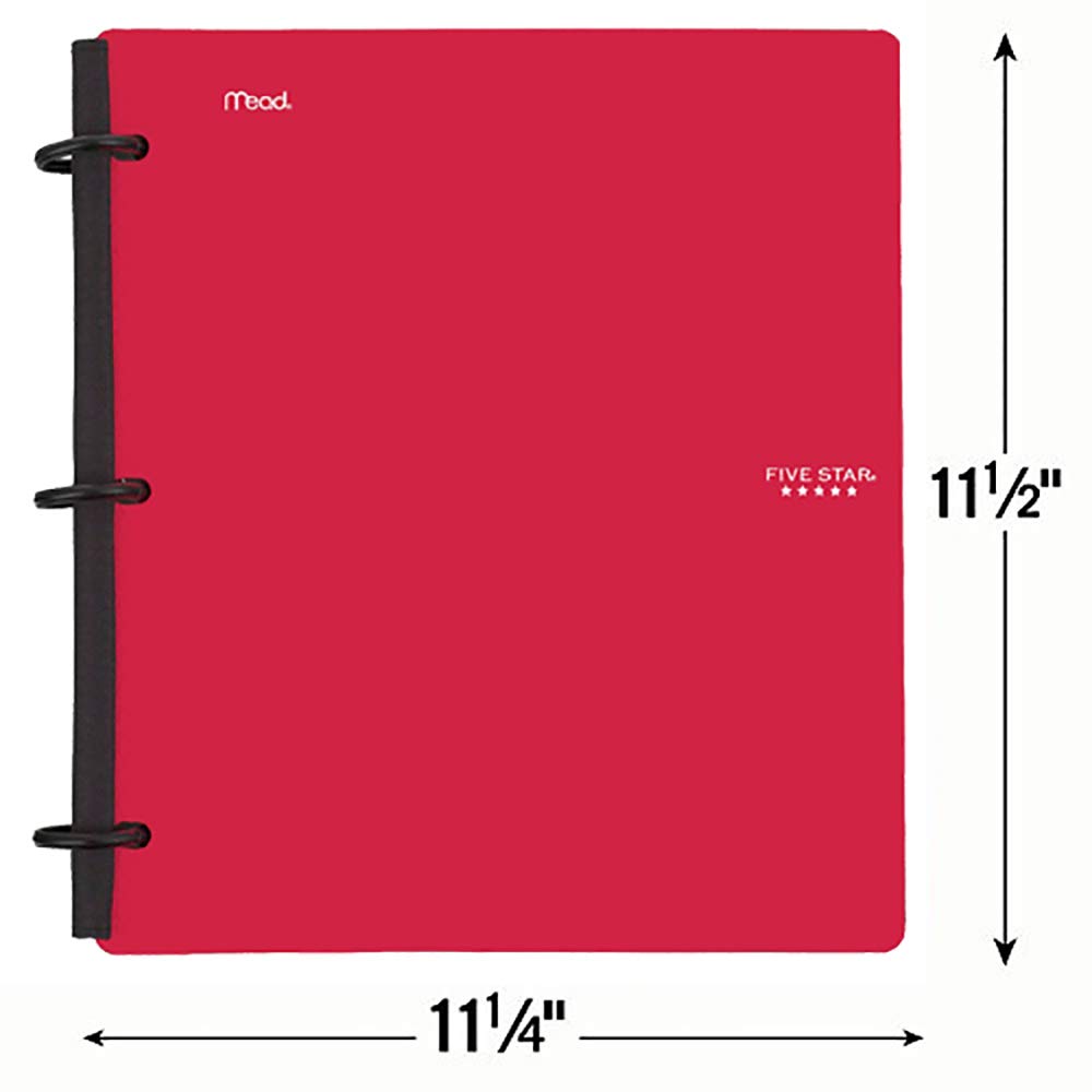 Five Star, raccoglitore/quaderno ad anelli, flessibile Red
