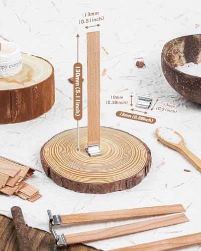 Holzdocht VABNEER 50 Stück für Kerzen – Dochte aus Holz für DIY