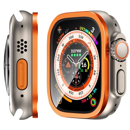 UIUIKA Apple Watch یtB Series Ultra 2/Ultra(2023/2022) 49mm Ή A~jEیop[+9HKX ߗtی LYh~ ho sNZEHb` یtB Ռz wh