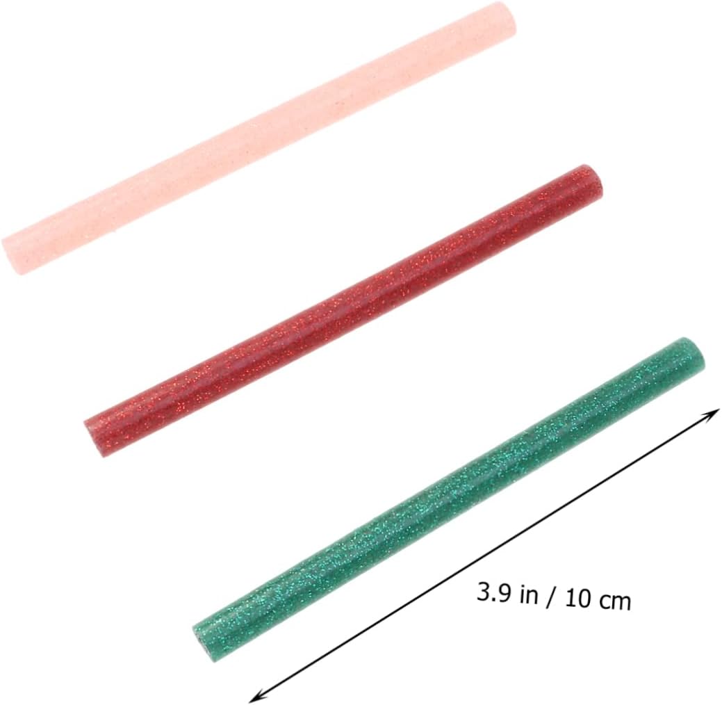 NUOBESTY 72pcs Mini Hot Melt Glue Sticks Glitter Stick for DIY Projects Home Repair