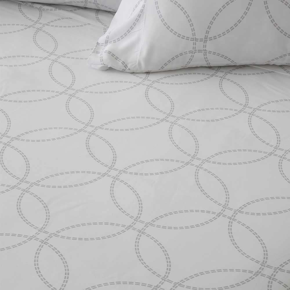 COTTON ARTean Juego sábanas 150 Fuji Bambú ORGÁNICO 200 Hilos Gris | Incluye 4 piezas: encimera, bajera ajustable, 2 fundas de almohada. Certificado OEKO-TEX