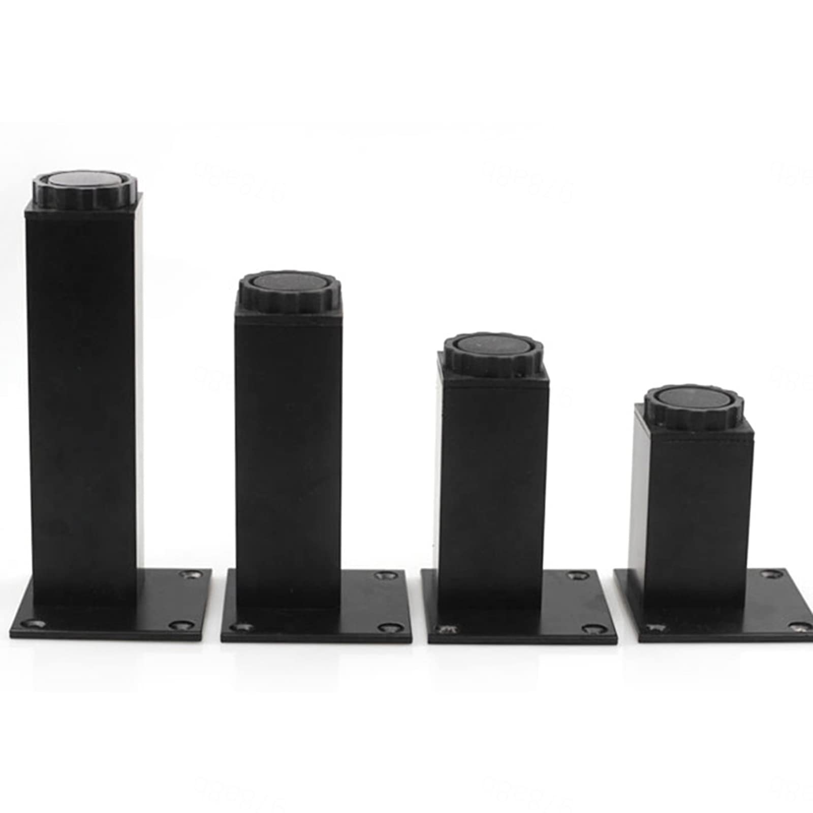 Jolan Black Furniture Legs Adjustable 10Cm 12Cm 15Cm 20Cm 25Cm 30Cm 40Cm, Table Legs Metal, Diy Replacement Furniture Feet, /Silver, Furniture Legs For Sofa Desk Coffee Table, 4 Pcs,-18Cm/7.09In