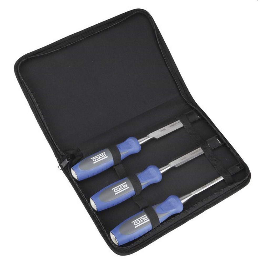 alyco 125050 – Chisel Set 3 with Ergonomic Handle Comp 12,20,25 + Sharpening Stone