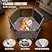 Sechseckige Wurfbox für besonders große Hunde Welpenbox mit Wurfunterlage für große und kleine Hunderassen Wurfzubehör für Hunde und Welpen Maße 122x65 cm