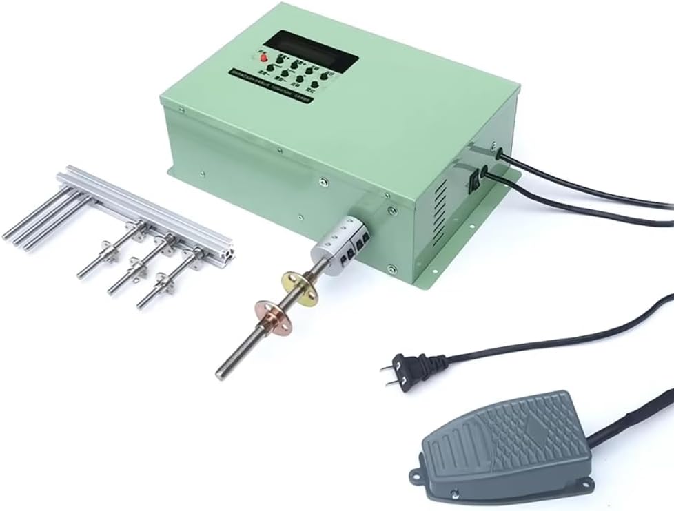 iDili Electric Winding Machine with Foot Switch, 1-999RPM Adjustable Elastic Band Ribbon Taping Machine