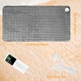 Hossom Poduszka grzewcza z automatycznym wyłączaniem, 84 x 43 cm, poduszka rozgrzewająca na plecy, kark, ramiona, brzuch, 9 stopni ogrzewania (35-75°C) i 2-godzinny timer, prezent na zimę, Boże