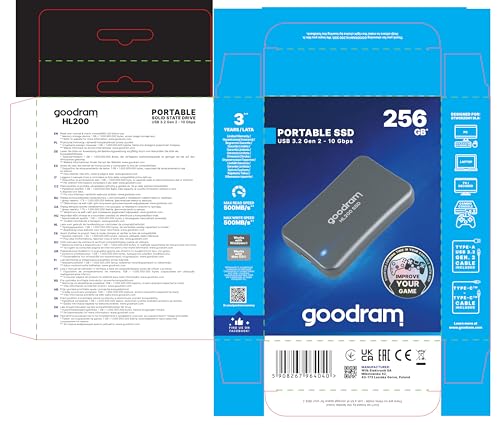 Goodram SSDPR HL200 256 lecteur à circuits intégrés externe USB Type C 3.2 Gen 2 3.1 Gen 2 Neuf - vue 6