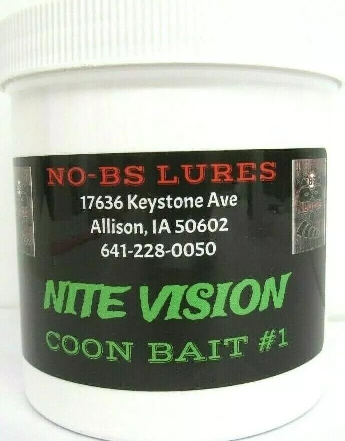 Nite Vision #1 Glow Coon Bait No-BS Lures Trapping Supplies 16 Ounce Pint Jar