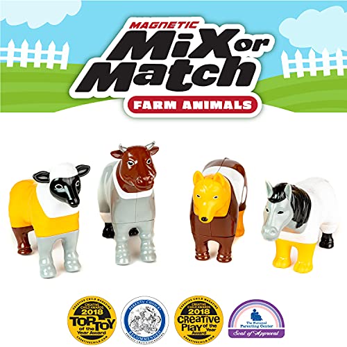 Magnetic Mix Or Match Farm Animals Toy Play Set, 16 Pieces #TOP1