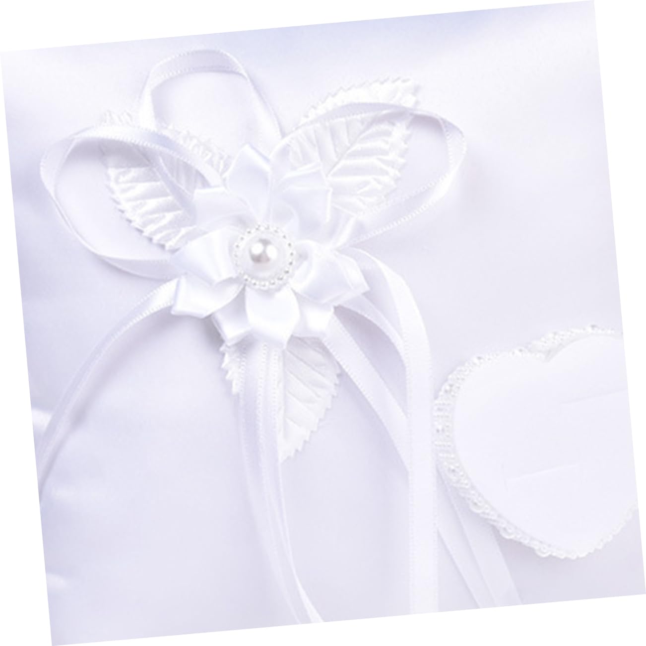 ABOOFAN 3pezzi Cuscino Per Fedi Nuziali Elegante e Romantico Accessorio Matrimonio Bianco Per Cerimonie e Fidanzamenti Design Raffinato e Confortevole