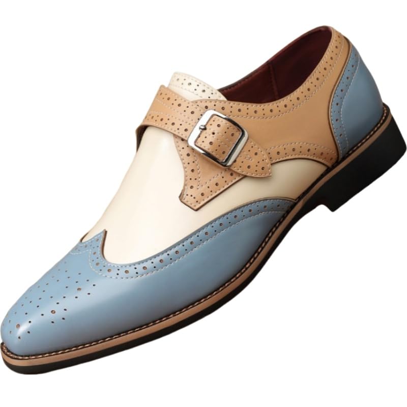 Men's Business Casual Shoes Oxford Shoes, with a Monk Strap Design, Fashionable
