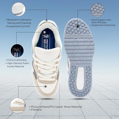 Red Tape Men's Fashion Casual Sneakers Lightweight Lace Up Shoes for Travel, Office, Summer Daily Wear Slip On Business Dress Sneakers Shoes, Comfortable Cushioned, Breathable Design, Non Slip Sole3