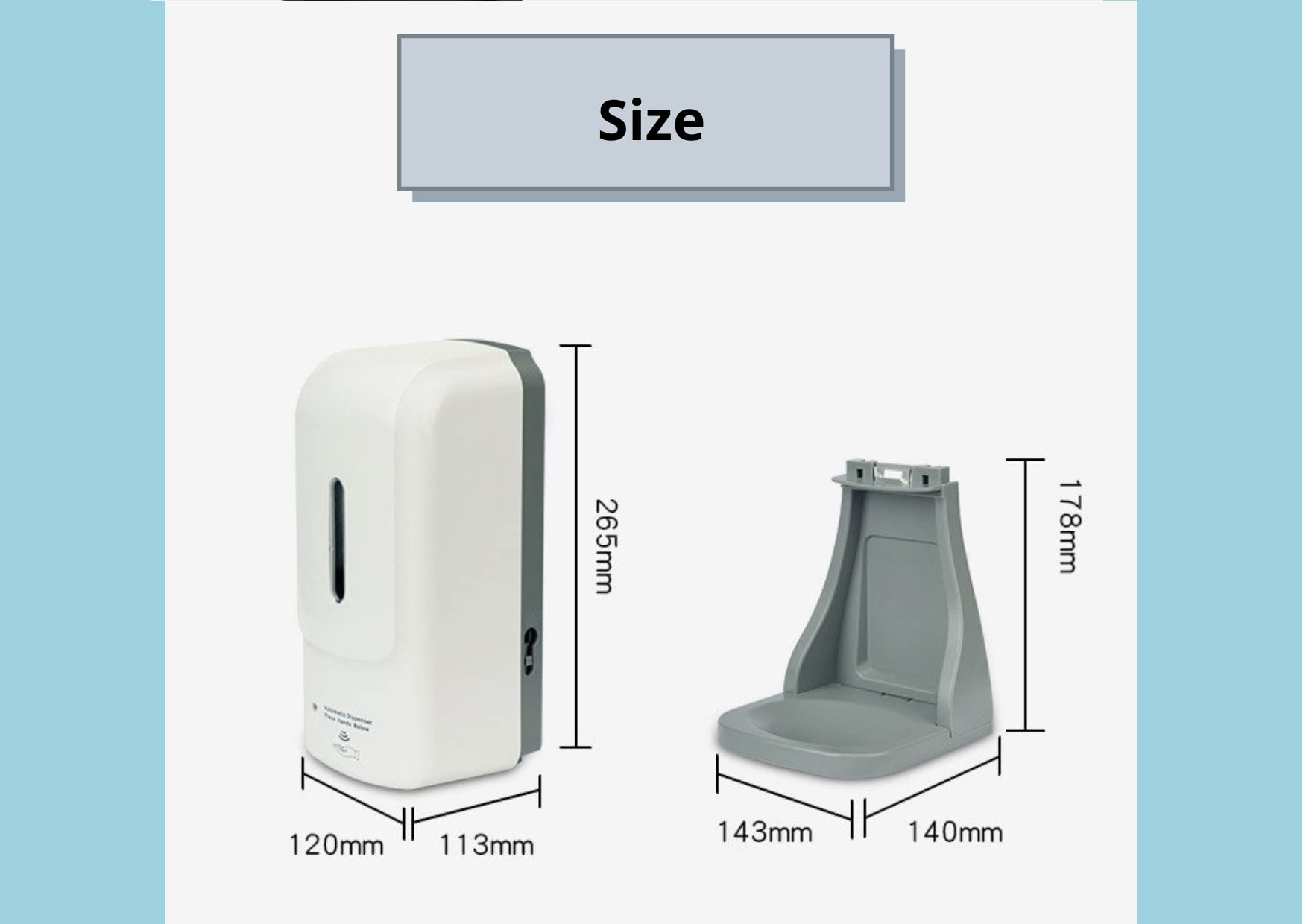 Distributeur Automatique de désinfectant pour Les Mains par Induction Infrarouge, capacité extrêmement Grande sans Contact 1000 ML, Verrouillage supérieur Facile à Ouvrir/Fermer, Couleur Blanche