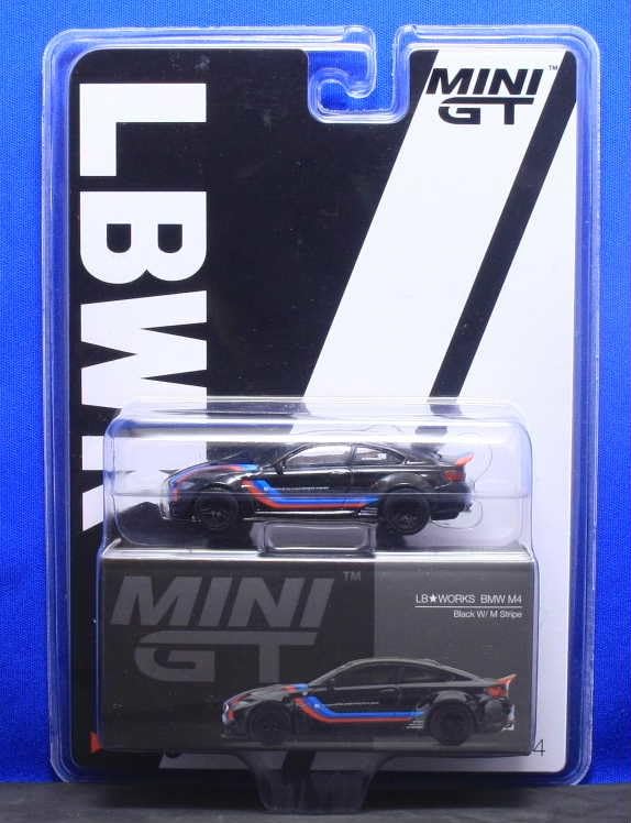 Amazon.co.jp: 1/64 MINI-GT LB WORKS M4 ブラック/Mストライプ 左