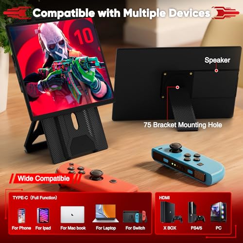 Image of CIDETTY Laptop Screen Extender Portable Monitor, Dual 16.1 inch 1080P FHD IPS Screen, Detachable Monitor Extender for Laptop, Fit for 13-17 inch Laptops, Compatiable with Windows /Mac /Chrome /Android