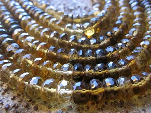 Fluorite brune naturelle AAA perles facettées 7x4mm haut de gamme pour création bijoux