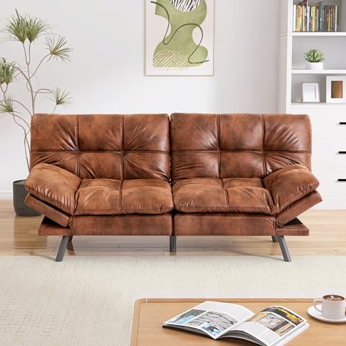 Recopilación de Venta de Sofa Cama los 10 mejores. 44 AMICLIBER - Sofá Cama de Piel sintético, sofá Cama Convertible, sofá Cama, sofá Cama, sofá Cama Plegable Moderno de Espuma viscoelástica para Sala de Estar, Oficina,...