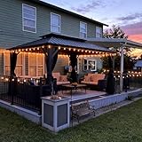 PURPLE LEAF 10'x14' Hardtop Gazebo with Lights...