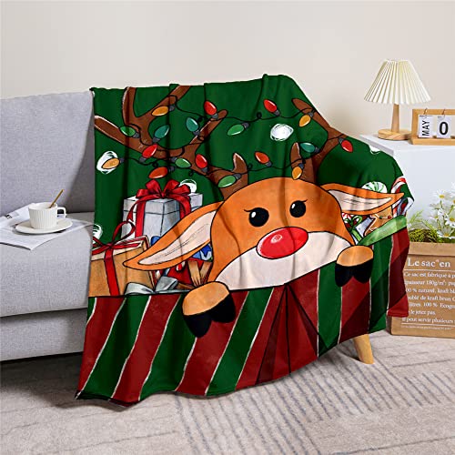 Surwin Flanelldecke Kuscheldecke mit weihnachtlichem Aufdruck Decke...
