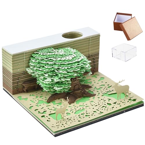 Mémo 3D forme décorative haut de gamme arbre vert pour bureau élégant