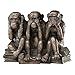 Design Toscano The Hear-No, See-No, Speak-No Evil Monkeys Statue, Grande, Faux Bronze Finish