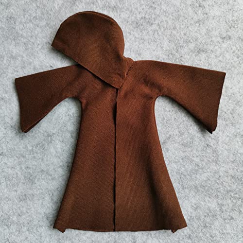 1:12 Scale Fabric Cape Robe With Hat For 6" Bandai Shf Figma Body Doll Action Figure (No Figure) (Brown) #TOP1