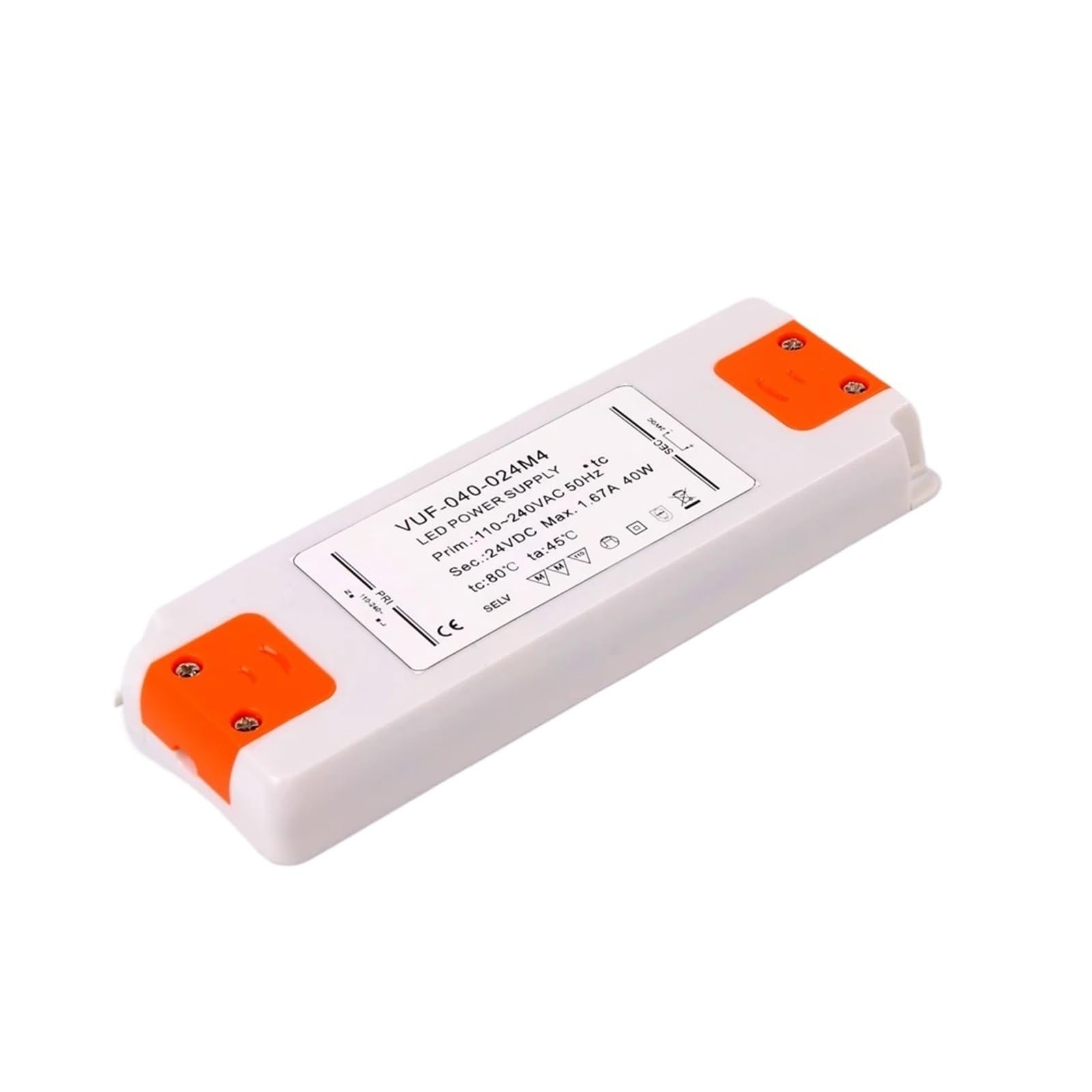 PWANUIGTE LED Driver 6W 12W 15W 30W 50W 60W AC110V 220V to DC12V 24V Power Transformer(24V40W)