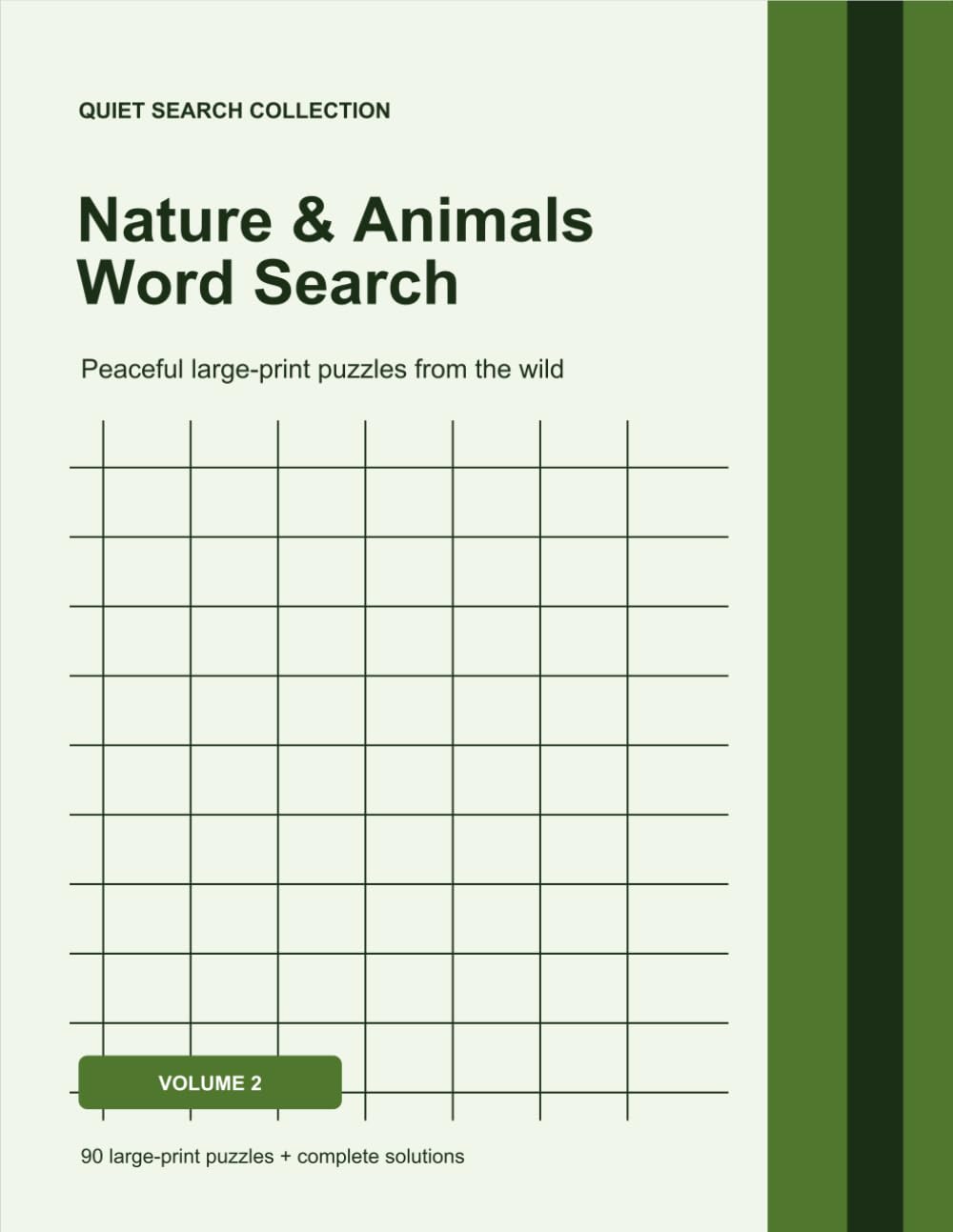 Nature & Animals Word Search: Large-Print Puzzles for Adults and Seniors