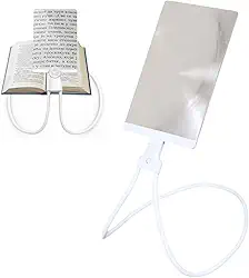 Lupa de Pescoço Leitura Aumento 5x Haste Flexivel Maos Livres Apoio Mesa Trabalho Idoso Baixa Visao Vista Cansada Visualizaçao Ampla