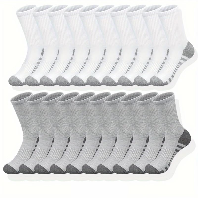 Dninmim 10/20/30 Pairs Men's Classic Crew Socks Unisex Sports Socks Outdoor Running Socks2