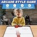 40in Tabletop Air Hockey Table, Portable Arcade Game Table for Kids and Adult, Indoor Game Table w/ 2 Pucks, 2 Pushers, Electronic Motor Fans for Game Room、Family Recreation (Dark Woodgrain)